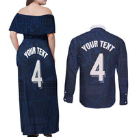 Custom Scotland National Football Couples Matching Off Shoulder Maxi Dress and Long Sleeve Button Shirt Tartan Patchwork and Sport Lion - Wonder Print Shop