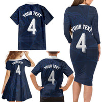 Custom Scotland National Football Family Matching Long Sleeve Bodycon Dress and Hawaiian Shirt Tartan Patchwork and Sport Lion - Wonder Print Shop