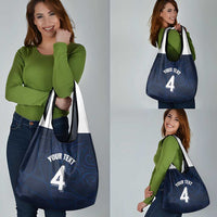 Custom Scotland National Football Grocery Bag Tartan Patchwork and Sport Lion - Wonder Print Shop