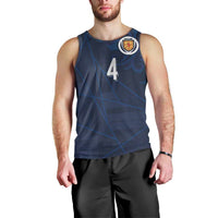Custom Scotland National Football Men Tank Top Tartan Patchwork and Sport Lion - Wonder Print Shop