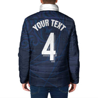 Custom Scotland National Football Padded Jacket Tartan Patchwork and Sport Lion - Wonder Print Shop