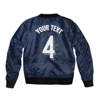 Custom Scotland National Football Sleeve Zip Bomber Jacket Tartan Patchwork and Sport Lion - Wonder Print Shop