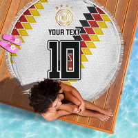 Custom Germany National Football Beach Blanket Inspired German Flag and Bavarian Renaissance Motifs - Wonder Print Shop