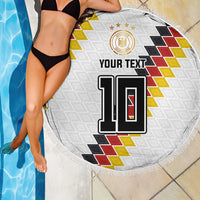 Custom Germany National Football Beach Blanket Inspired German Flag and Bavarian Renaissance Motifs - Wonder Print Shop