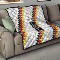 Custom Germany National Football Quilt Inspired German Flag and Bavarian Renaissance Motifs - Wonder Print Shop