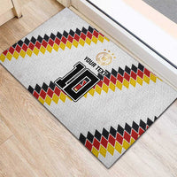 Custom Germany National Football Rubber Doormat Inspired German Flag and Bavarian Renaissance Motifs - Wonder Print Shop