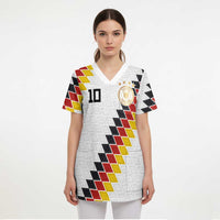 Custom Germany National Football Scrub Top Inspired German Flag and Bavarian Renaissance Motifs - Wonder Print Shop
