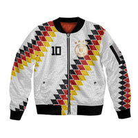 Custom Germany National Football Sleeve Zip Bomber Jacket Inspired German Flag and Bavarian Renaissance Motifs - Wonder Print Shop