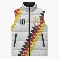 Custom Germany National Football Sleeveless Puffer Jacket Inspired German Flag and Bavarian Renaissance Motifs - Wonder Print Shop
