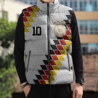 Custom Germany National Football Sleeveless Puffer Jacket Inspired German Flag and Bavarian Renaissance Motifs - Wonder Print Shop