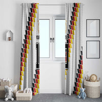 Custom Germany National Football Window Curtain Inspired German Flag and Bavarian Renaissance Motifs - Wonder Print Shop