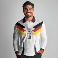 Custom Germany National Football Long Sleeve Polo Shirt Die Mannschaft 2026 - Wonder Print Shop