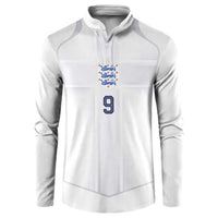 Custom England National Football Button Sweatshirt The Three Lions-Sporty T90 Style - Wonder Print Shop
