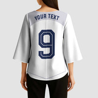 Custom England National Football Kimono Sleeve Blouse The Three Lions-Sporty T90 Style - Wonder Print Shop