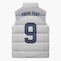 Custom England National Football Sleeveless Puffer Jacket The Three Lions-Sporty T90 Style - Wonder Print Shop
