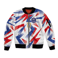 Custom France National Football Sleeve Zip Bomber Jacket Flag-Inspired Graphics - Wonder Print Shop