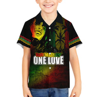 King of Reggae Family Matching Summer Maxi Dress and Hawaiian Shirt Jamaican Reggae One Love - Wonder Print Shop