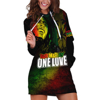 King of Reggae Hoodie Dress Jamaican Reggae One Love - Wonder Print Shop