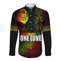 King of Reggae Long Sleeve Button Shirt Jamaican Reggae One Love - Wonder Print Shop