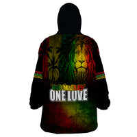 King of Reggae Wearable Blanket Hoodie Jamaican Reggae One Love - Wonder Print Shop