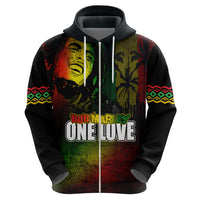 King of Reggae Zip Hoodie Jamaican Reggae One Love - Wonder Print Shop