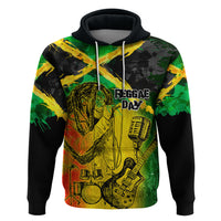 Jamaican Reggae Singer Hoodie B-Marley Reggae Grunge - Wonder Print Shop