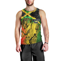 Jamaican Reggae Singer Men Tank Top B-Marley Reggae Grunge - Wonder Print Shop