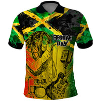 Jamaican Reggae Singer Polo Shirt B-Marley Reggae Grunge - Wonder Print Shop