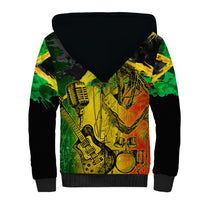 Jamaican Reggae Singer Sherpa Hoodie B-Marley Reggae Grunge - Wonder Print Shop
