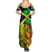 Jamaican Reggae Singer Summer Maxi Dress B-Marley Reggae Grunge - Wonder Print Shop
