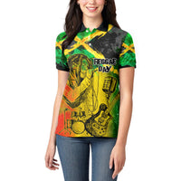 Jamaican Reggae Singer Women Polo Shirt B-Marley Reggae Grunge - Wonder Print Shop