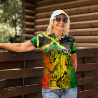 Jamaican Reggae Singer Women Polo Shirt B-Marley Reggae Grunge - Wonder Print Shop
