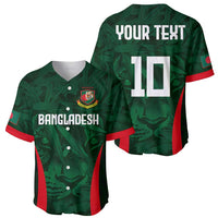 Custom Bangladesh Cricket Baseball Jersey The Tigers Green-Red Glory