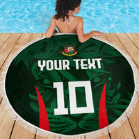 Custom Bangladesh Cricket Beach Blanket The Tigers Green-Red Glory