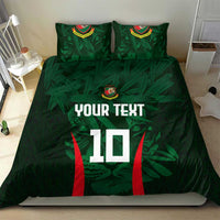 Custom Bangladesh Cricket Bedding Set The Tigers Green-Red Glory