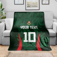 Custom Bangladesh Cricket Blanket The Tigers Green-Red Glory