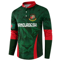 Custom Bangladesh Cricket Button Sweatshirt The Tigers Green-Red Glory