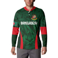 Custom Bangladesh Cricket Button Sweatshirt The Tigers Green-Red Glory