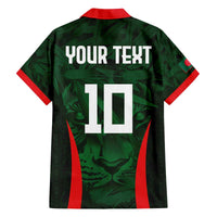 Custom Bangladesh Cricket Family Matching Off The Shoulder Long Sleeve Dress and Hawaiian Shirt The Tigers Green-Red Glory