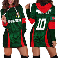 Custom Bangladesh Cricket Hoodie Dress The Tigers Green-Red Glory