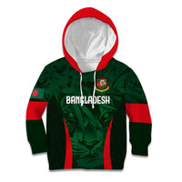 Custom Bangladesh Cricket Kid Hoodie The Tigers Green-Red Glory