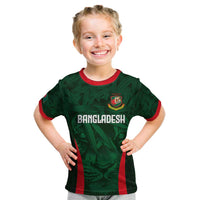 Custom Bangladesh Cricket Kid T Shirt The Tigers Green-Red Glory
