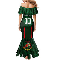 Custom Bangladesh Cricket Mermaid Dress The Tigers Green-Red Glory