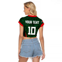 Custom Bangladesh Cricket Raglan Cropped T Shirt The Tigers Green-Red Glory