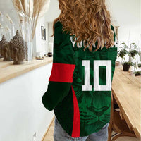 Custom Bangladesh Cricket Women Casual Shirt The Tigers Green-Red Glory