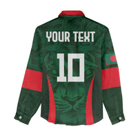 Custom Bangladesh Cricket Women Casual Shirt The Tigers Green-Red Glory