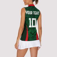 Custom Bangladesh Cricket Women Sleeveless Polo Shirt The Tigers Green-Red Glory