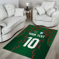 Custom Bangladesh Football Area Rug Bengal Tigers Green-Red Warriors