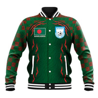 Custom Bangladesh Football Baseball Jacket Bengal Tigers Green-Red Warriors