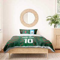 Custom Bangladesh Football Bedding Set Bengal Tigers Green-Red Warriors